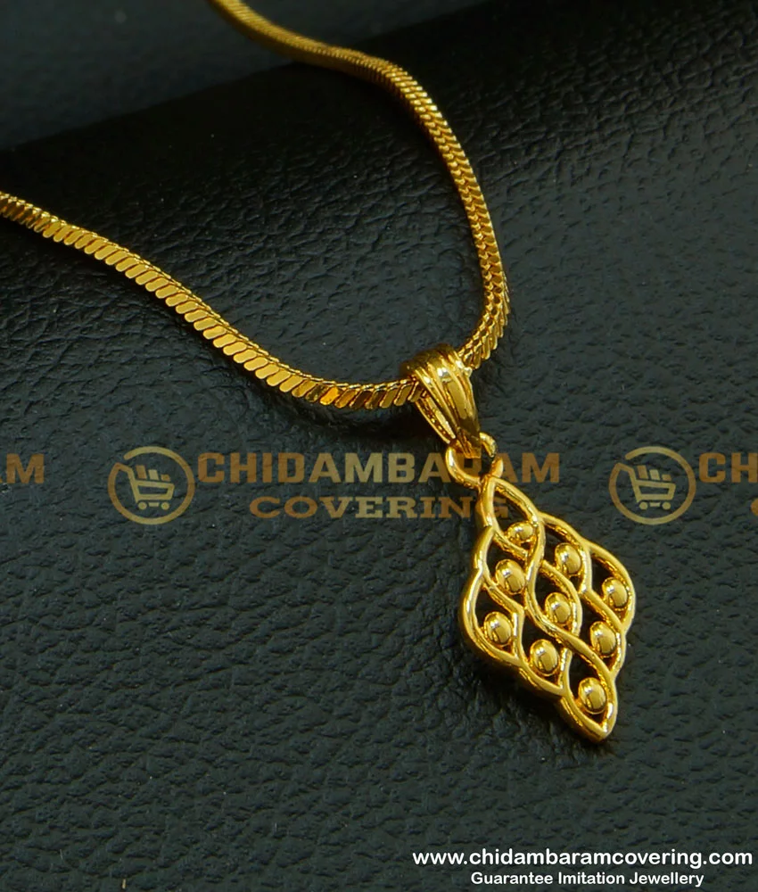 Plain shop gold pendant